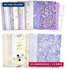 Textured Scrapbook Paper Mesh Fabric – Junk Journal Supplies Assorted Set 51 She
