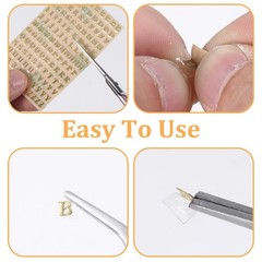 12 Sheets 3mm Small Letter Stickers, 3D Self-Adhesive Gold Mini
