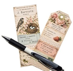 Vintage inspired collage strips for paper crafts