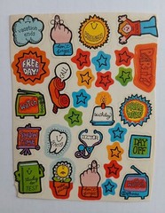 Hallmark 1979 Vintage Stickers Sheet New 1 sheets 70s Style