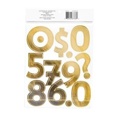 Celebrate it Entertaining GOLD FOIL Large ALPHABET & NUMBERS Stickers – 148pcs