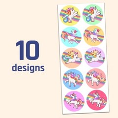 40 Sheets – Stickers for Party Bags – 400 Stickers, 1.5″ Unicorn
