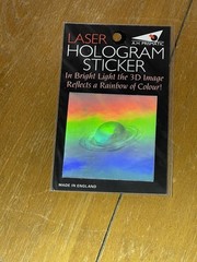 NEW Vintage A.H. Prismatic Laser 3D Holographic Sticker Of Saturn/Sealed
