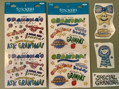 Large Lot of GRANPARENT Stickers, Cut-outs, Rub-ons, Etc. Frances Meyer, Etc