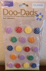4 Pks Adhesive Buttons Various Shapes & Colors Paper Crafting Embellishments #54