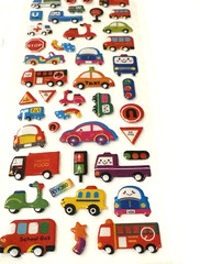Transportation Stickers Truck Ambulance Scooter Taxi Bus Stop Lot of 2 NEW READ