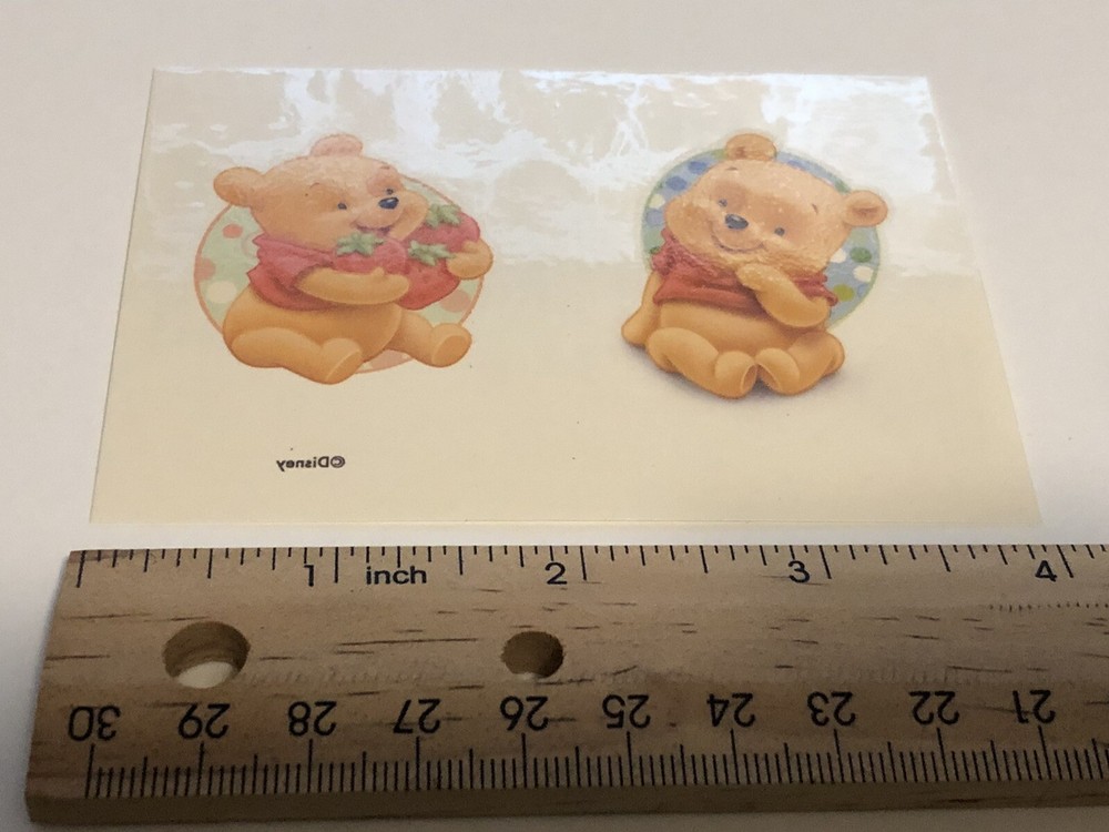 Disney’s Babies Vintage Vending Machine Sticker Wet Tattoo All Star Pooh Bear
