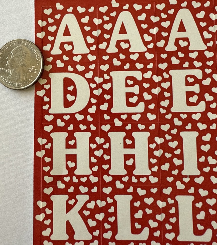 HEART LETTER FUN Stickers •Frances Meyer•Words• Alphabet •Upper-Case•Valentine’s