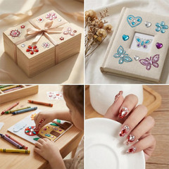 Self Adhesive Gem Stickers, Rhinestones Stick on Jewels for Crafts, Sparkly Crys