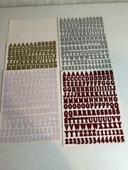 Over 20 Different Colors And Styles Of Alphabet And Number Stickers