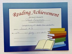 Reading Achievement Recognition Certificates 11×8.5 Inch Colorful Award 30 PK