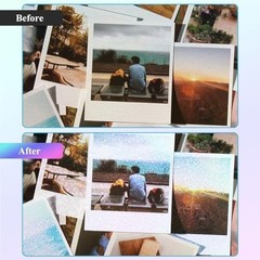 100PCS A4 Holographic Sticker Paper – Self-Adhesive, Waterproof, Gem, Dot, Rainb