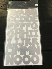 Making Memories Alphabet Stickers Funky Alphamakers Chunky Cheeky black Shimmer