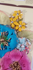 Recollections Signature 7 pc FLORAL Embellishments – PAPER-METAL-JEWEL Accents