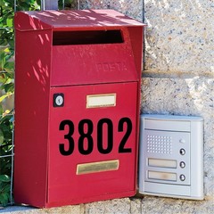 Letter Stickers 6 Sheets Mailbox Numbers Stickers, 3 inch Self Adhesive Vinyl