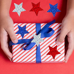 500 Pcs 4Th of July Stickers 1In American Sticker Fourth of July Label Red