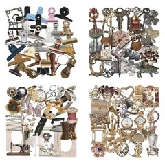 120 Pcs Vintage Scrapbooking Supplies Kit, Thick Cardstock Ephemera for DIY Jour