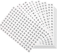 4200 Pcs Clothing Size round Stickers, 1/2” Labels Sticker White Adhesive Appare