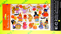 Vtg American Greetings Halloween Teddy Bear Costume Party Sticker Pack Rare HTF