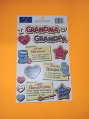 Karen Foster Design Grandparents Scrapbook Stickers Grandma Grandpa Recipe