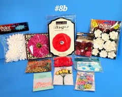 RETIRED RARE ASSORTED BEAUTIFUL 11CT. FLOWERS LOT SCRAPBOOK EMBELLISHMENTS #8b