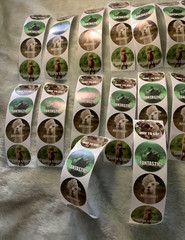 Teacher Kids Reward 1” Round Animal Stickers 4 Designs Brand New Lot of 100 #*