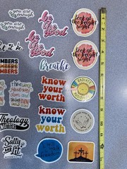 Motivational Inspirational Good Vibes Religious Stickers Lot Of 29