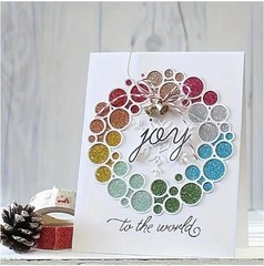Circle Bubbles Wreath metal cutting die cut scrapbook 3.5″