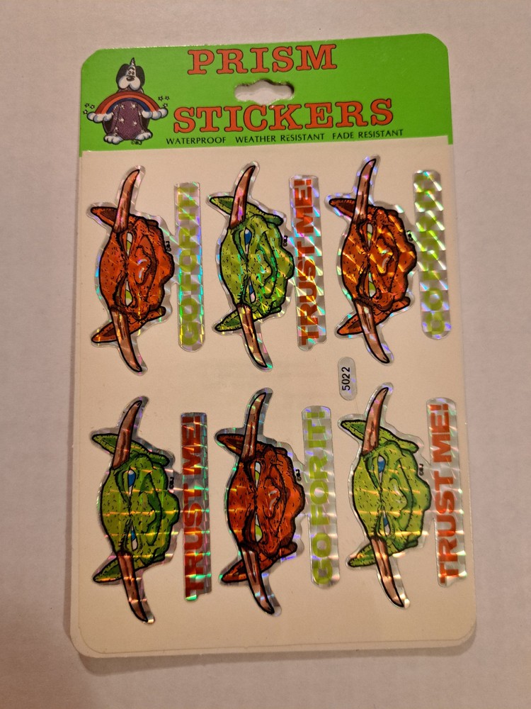 Vintage 80’s Prism BJ Decal Specialties Alien Sticker Sealed Pack NOS