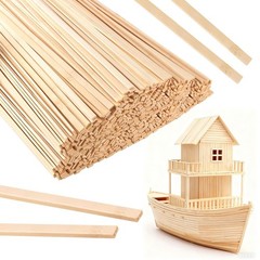 300pcs 15.7×0.35 Inch Strong Natural Bamboo Sticks, Wooden Craft Sticks, Extr…