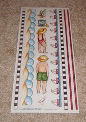 Bo Bunny Sticker Sheet ~ Beach, Sailboats, Waves….