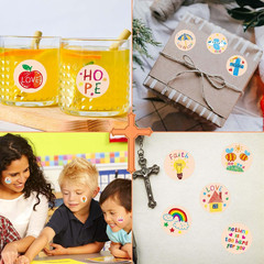 600Pcs round Jesus Stickers – Christian Religious Art for Kids and Adults