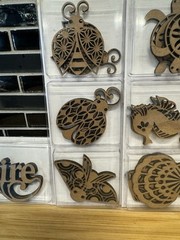 Crafter’s Square Scrap Booking Laser Cut Kraft Icons Set Of 2 Birds & Stars