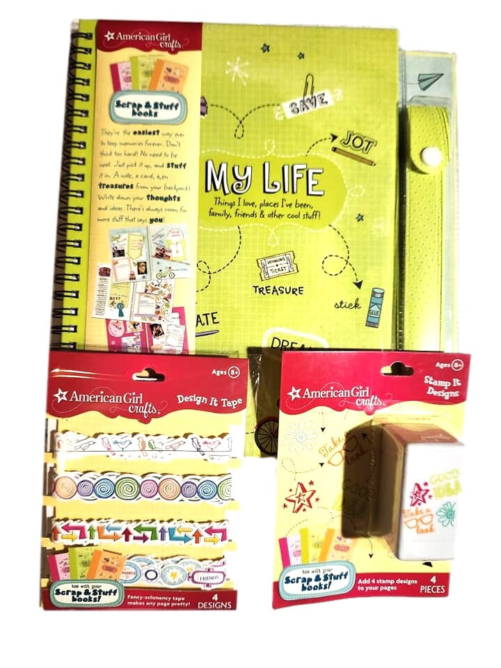 American Girl Crafts Scrapbooking Design Tape Stamper Kit NEW Sealed Set#2