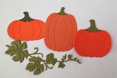 Pumpkin Fall leaves Cardstock Paper Die Cut Embellishment 9pcs Scrapbook