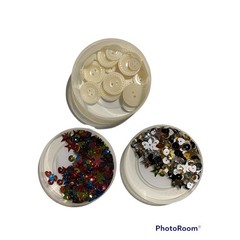 Stampin Up HUGE SEQUIN button ASSORTMENT Embellishments Sequins stars New