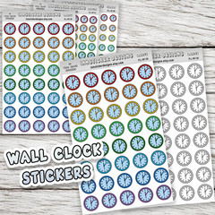 Clock Stickers, Mini Icon Reminder Planner stickers, Journals, Scrapbooks