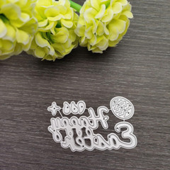 Happy Easter Die Cut for Card Making Blessing Word Metal Cutting Dies Congratula