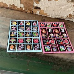 Lot of 11 Vintage Teacher Reward Calendar Sticker Sheets Missing Nov. Cute!