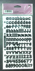 RETIRED STICKO THEMED SCRAPBOOK STICKERS Black Upper Lower Case ABC 123 *
