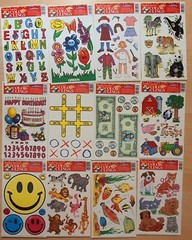 12 Sheets Color- Clings, Alphabet, Animal Clings, Stickers, 155 Clings, New