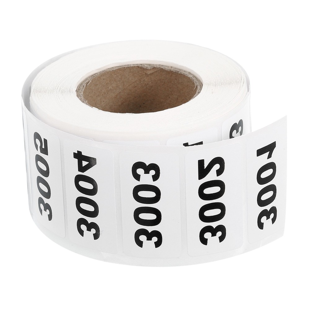 1Roll Inventory Number Sticker 1.6×0.8″ 3001-4000 Consecutive Number Stickers
