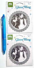 Silver Glitter Circle Frames Stickers Scrapbooking Card Journal Planner 2 pkgs
