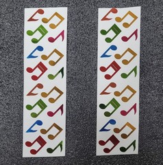 RARE VINTAGE «MUSIC NOTES» STICKERS! HAMBLY STUDIOS 1980S HOLO FOIL COLLECTABLE