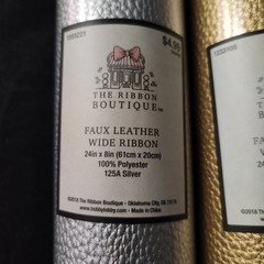 5 Faux Leather Wide Ribbon Rolls & 6 Felt Sheets 12″ x 9″ Pastel Colors Crafts