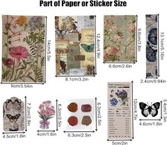 Elegant 260PCS Scrapbooking Kit: Vintage Floral & Butterfly Designs for Journals