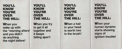Official «OVER THE HILL» QUOTE BOOK – scrapbooking or fun – 14 QUOTES (#0b)