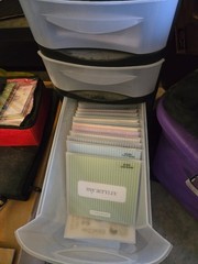 scrapbook supplies mostly new, some used. Punched, die cutting tools, stamps