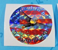 Prismatic Patriot American Flag Round Sticker Mod Lot Of 6