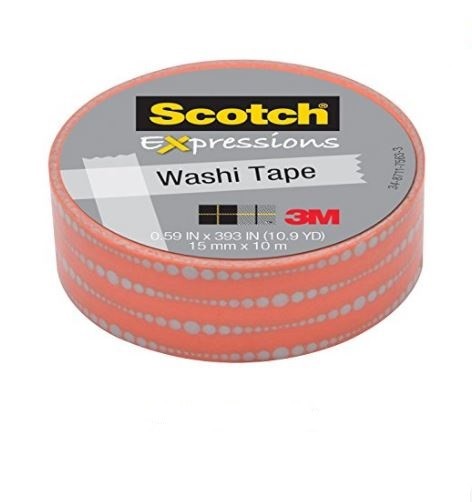 3M Scotch Expressions Decorative Washi Tape, 0.59 in x 393 in, Bubble Dots